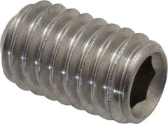 Value Collection - M6x1.00 Metric Coarse, 10mm OAL, Cup Point Set Screw - Grade 18-8 & Austenitic A2 Stainless Steel, 3mm Key - Americas Industrial Supply