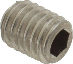 Value Collection - M8x1.25 Metric Coarse, 10mm OAL, Cup Point Set Screw - Grade 18-8 & Austenitic A2 Stainless Steel, 4mm Key - Americas Industrial Supply