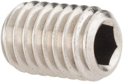 Value Collection - M8x1.25 Metric Coarse, 12mm OAL, Cup Point Set Screw - Grade 18-8 & Austenitic A2 Stainless Steel, 4mm Key - Americas Industrial Supply