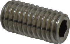 Value Collection - M8x1.25 Metric Coarse, 16mm OAL, Cup Point Set Screw - Grade 18-8 & Austenitic A2 Stainless Steel, 4mm Key - Americas Industrial Supply