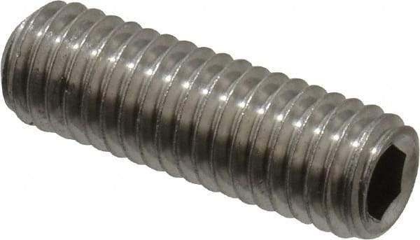 Value Collection - M8x1.25 Metric Coarse, 25mm OAL, Cup Point Set Screw - Grade 18-8 & Austenitic A2 Stainless Steel, 4mm Key - Americas Industrial Supply