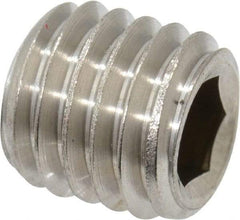 Value Collection - M10x1.50 Metric Coarse, 10mm OAL, Cup Point Set Screw - Grade 18-8 & Austenitic A2 Stainless Steel, 5mm Key - Americas Industrial Supply