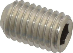 Value Collection - M10x1.50 Metric Coarse, 16mm OAL, Cup Point Set Screw - Grade 18-8 & Austenitic A2 Stainless Steel, 5mm Key - Americas Industrial Supply