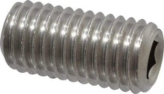 Value Collection - M12x1.75 Metric Coarse, 25mm OAL, Cup Point Set Screw - Grade 18-8 & Austenitic A2 Stainless Steel, 6mm Key - Americas Industrial Supply