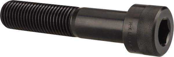 Holo-Krome - 1-1/4 - 7 UNC Hex Socket Drive, Socket Cap Screw - Alloy Steel, Black Oxide Finish, Partially Threaded, 6" Length Under Head - Americas Industrial Supply