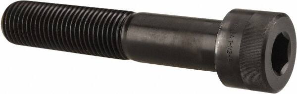 Holo-Krome - 1-1/2 - 6 UNC Hex Socket Drive, Socket Cap Screw - Alloy Steel, Black Oxide Finish, Partially Threaded, 8" Length Under Head - Americas Industrial Supply