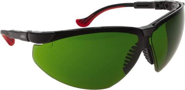Uvex - Safety Glasses - GRN LENS #3 BLK FRM GENESIS XC SAFETY GLASSES - Americas Industrial Supply