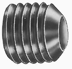 Value Collection - M16x2.00, 20mm OAL, Flat Point Set Screw - Grade 14.9 (45H) Alloy Steel, 8mm Key - Americas Industrial Supply