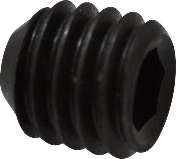 Holo-Krome - 7/16-14 UNC, 7/16" OAL, Cup Point Set Screw - Grade 8 Alloy Steel, 7/32" Key - Americas Industrial Supply