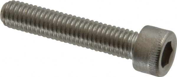Holo-Krome - #10-32 UNF Hex Socket Drive, Socket Cap Screw - Grade 18-8 Stainless Steel, Uncoated, Fully Threaded, 1" Length Under Head - Americas Industrial Supply