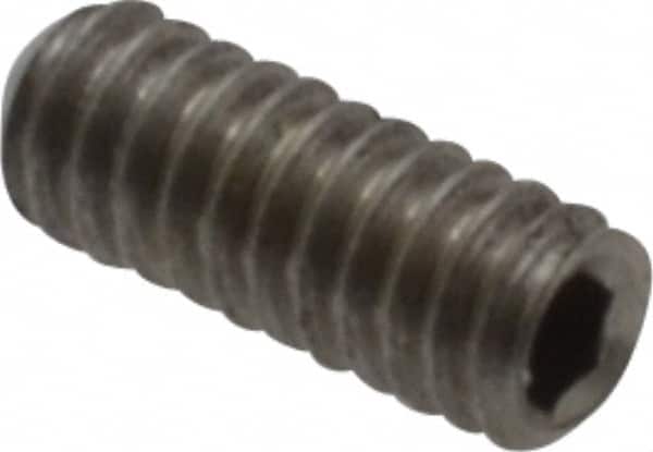 Value Collection - #3-48 UNC, 1/4" OAL, Cup Point Set Screw - Grade 18-8 Stainless Steel, 0.05" Key - Americas Industrial Supply