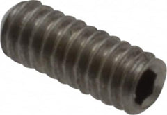Value Collection - #3-48 UNC, 1/4" OAL, Cup Point Set Screw - Grade 18-8 Stainless Steel, 0.05" Key - Americas Industrial Supply
