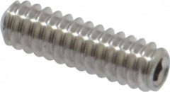 Value Collection - #4-40 UNC, 3/8" OAL, Cup Point Set Screw - Grade 18-8 Stainless Steel, 0.05" Key - Americas Industrial Supply