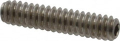 Value Collection - #4-40 UNC, 1/2" OAL, Cup Point Set Screw - Grade 18-8 Stainless Steel, 0.05" Key - Americas Industrial Supply