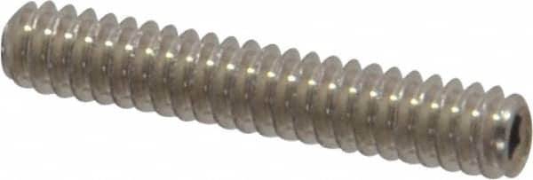 Value Collection - #4-40 UNC, 5/8" OAL, Cup Point Set Screw - Grade 18-8 Stainless Steel, 0.05" Key - Americas Industrial Supply