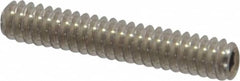 Value Collection - #4-40 UNC, 5/8" OAL, Cup Point Set Screw - Grade 18-8 Stainless Steel, 0.05" Key - Americas Industrial Supply