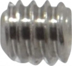 Value Collection - #5-40 UNC, 1/8" OAL, Cup Point Set Screw - Grade 18-8 Stainless Steel, 1/16" Key - Americas Industrial Supply