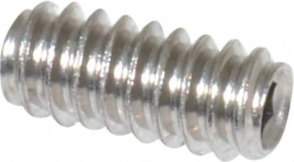 Value Collection - #6-32 UNC, 5/16" OAL, Cup Point Set Screw - Grade 18-8 Stainless Steel, 1/16" Key - Americas Industrial Supply