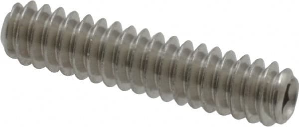 Value Collection - #6-32 UNC, 5/8" OAL, Cup Point Set Screw - Grade 18-8 Stainless Steel, 1/16" Key - Americas Industrial Supply