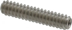 Value Collection - #6-32 UNC, 5/8" OAL, Cup Point Set Screw - Grade 18-8 Stainless Steel, 1/16" Key - Americas Industrial Supply