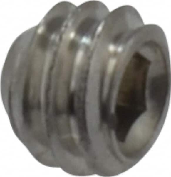 Value Collection - #8-32 UNC, 1/8" OAL, Cup Point Set Screw - Grade 18-8 Stainless Steel, 5/64" Key - Americas Industrial Supply