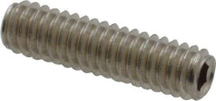 Value Collection - #8-32 UNC, 5/8" OAL, Cup Point Set Screw - Grade 18-8 Stainless Steel, 5/64" Key - Americas Industrial Supply
