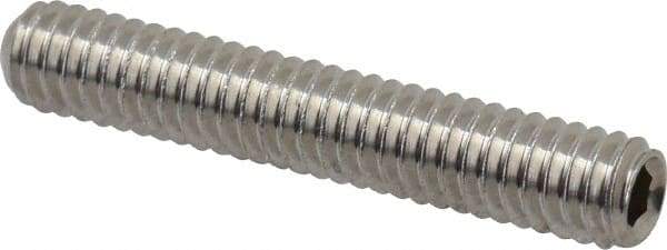 Value Collection - #8-32 UNC, 1" OAL, Cup Point Set Screw - Grade 18-8 Stainless Steel, 5/64" Key - Americas Industrial Supply