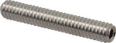 Value Collection - #8-32 UNC, 1" OAL, Cup Point Set Screw - Grade 18-8 Stainless Steel, 5/64" Key - Americas Industrial Supply