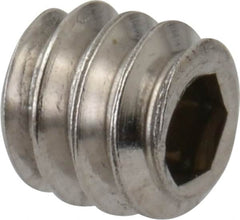Value Collection - #10-24 UNC, 3/16" OAL, Cup Point Set Screw - Grade 18-8 Stainless Steel, 3/32" Key - Americas Industrial Supply