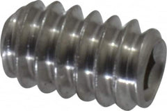 Value Collection - #10-24 UNC, 5/16" OAL, Cup Point Set Screw - Grade 18-8 Stainless Steel, 3/32" Key - Americas Industrial Supply