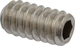 Value Collection - #10-24 UNC, 3/8" OAL, Cup Point Set Screw - Grade 18-8 Stainless Steel, 3/32" Key - Americas Industrial Supply
