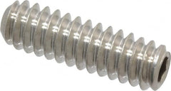 Value Collection - #10-24 UNC, 5/8" OAL, Cup Point Set Screw - Grade 18-8 Stainless Steel, 3/32" Key - Americas Industrial Supply