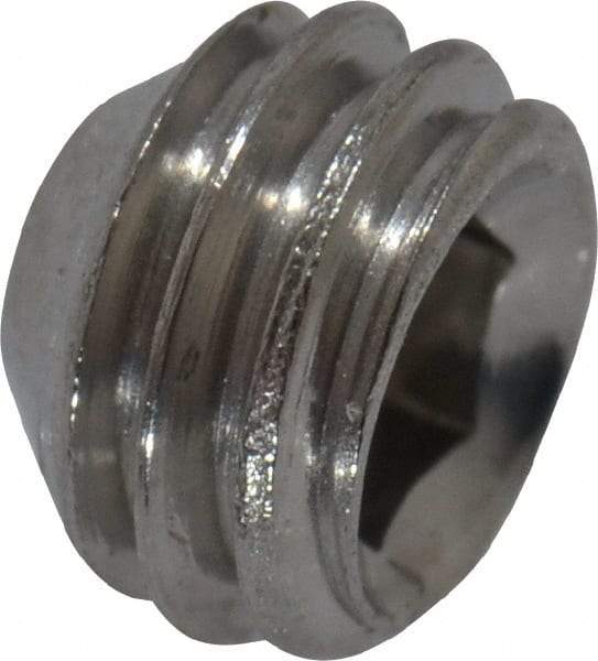 Value Collection - #10-32 UNF, 1/8" OAL, Cup Point Set Screw - Grade 18-8 Stainless Steel, 3/32" Key - Americas Industrial Supply
