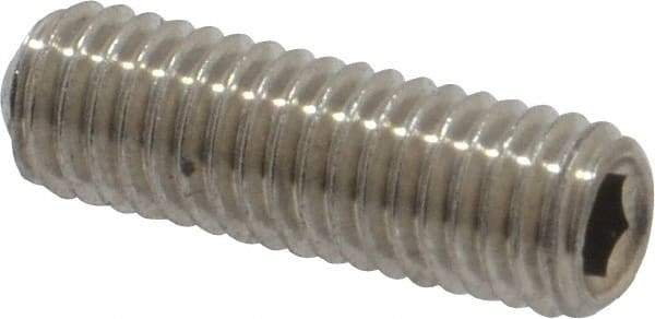 Value Collection - #10-32 UNF, 5/8" OAL, Cup Point Set Screw - Grade 18-8 Stainless Steel, 3/32" Key - Americas Industrial Supply