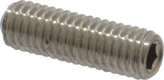 Value Collection - #10-32 UNF, 5/8" OAL, Cup Point Set Screw - Grade 18-8 Stainless Steel, 3/32" Key - Americas Industrial Supply
