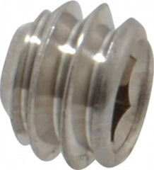 Value Collection - 1/4-20 UNC, 3/16" OAL, Cup Point Set Screw - Grade 18-8 Stainless Steel, 1/8" Key - Americas Industrial Supply