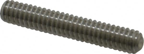 Value Collection - 1/4-20 UNC, 1-1/2" OAL, Cup Point Set Screw - Grade 18-8 Stainless Steel, 1/8" Key - Americas Industrial Supply