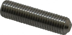 Value Collection - 1/4-28 UNF, 1" OAL, Cup Point Set Screw - Grade 18-8 Stainless Steel, 1/8" Key - Americas Industrial Supply