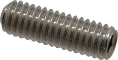 Value Collection - 5/16-18 UNC, 1" OAL, Cup Point Set Screw - Grade 18-8 Stainless Steel, 3/32" Key - Americas Industrial Supply
