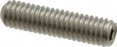 Value Collection - 5/16-18 UNC, 1-1/4" OAL, Cup Point Set Screw - Grade 18-8 Stainless Steel, 3/32" Key - Americas Industrial Supply