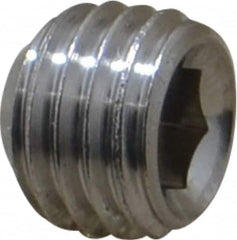 Value Collection - 5/16-24 UNF, 1/4" OAL, Cup Point Set Screw - Grade 18-8 Stainless Steel, 5/32" Key - Americas Industrial Supply