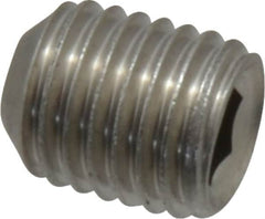 Value Collection - 5/16-24 UNF, 3/8" OAL, Cup Point Set Screw - Grade 18-8 Stainless Steel, 5/32" Key - Americas Industrial Supply