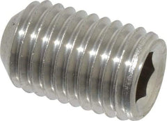 Value Collection - 5/16-24 UNF, 1/2" OAL, Cup Point Set Screw - Grade 18-8 Stainless Steel, 5/32" Key - Americas Industrial Supply