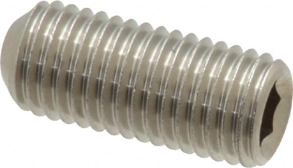 Value Collection - 5/16-24 UNF, 3/4" OAL, Cup Point Set Screw - Grade 18-8 Stainless Steel, 5/32" Key - Americas Industrial Supply