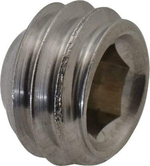 Value Collection - 3/8-16 UNC, 1/4" OAL, Cup Point Set Screw - Grade 18-8 Stainless Steel, 3/16" Key - Americas Industrial Supply