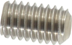 Value Collection - 3/8-16 UNC, 5/8" OAL, Cup Point Set Screw - Grade 18-8 Stainless Steel, 3/16" Key - Americas Industrial Supply