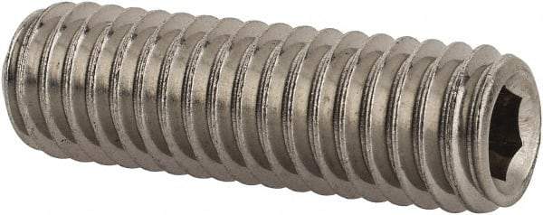 Value Collection - 3/8-16 UNC, 1-1/4" OAL, Cup Point Set Screw - Grade 18-8 Stainless Steel, 3/16" Key - Americas Industrial Supply
