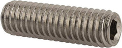 Value Collection - 3/8-16 UNC, 1-1/4" OAL, Cup Point Set Screw - Grade 18-8 Stainless Steel, 3/16" Key - Americas Industrial Supply