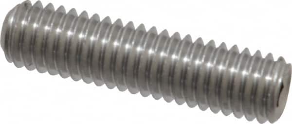 Value Collection - 3/8-16 UNC, 1-1/2" OAL, Cup Point Set Screw - Grade 18-8 Stainless Steel, 3/16" Key - Americas Industrial Supply