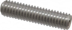 Value Collection - 3/8-16 UNC, 1-1/2" OAL, Cup Point Set Screw - Grade 18-8 Stainless Steel, 3/16" Key - Americas Industrial Supply